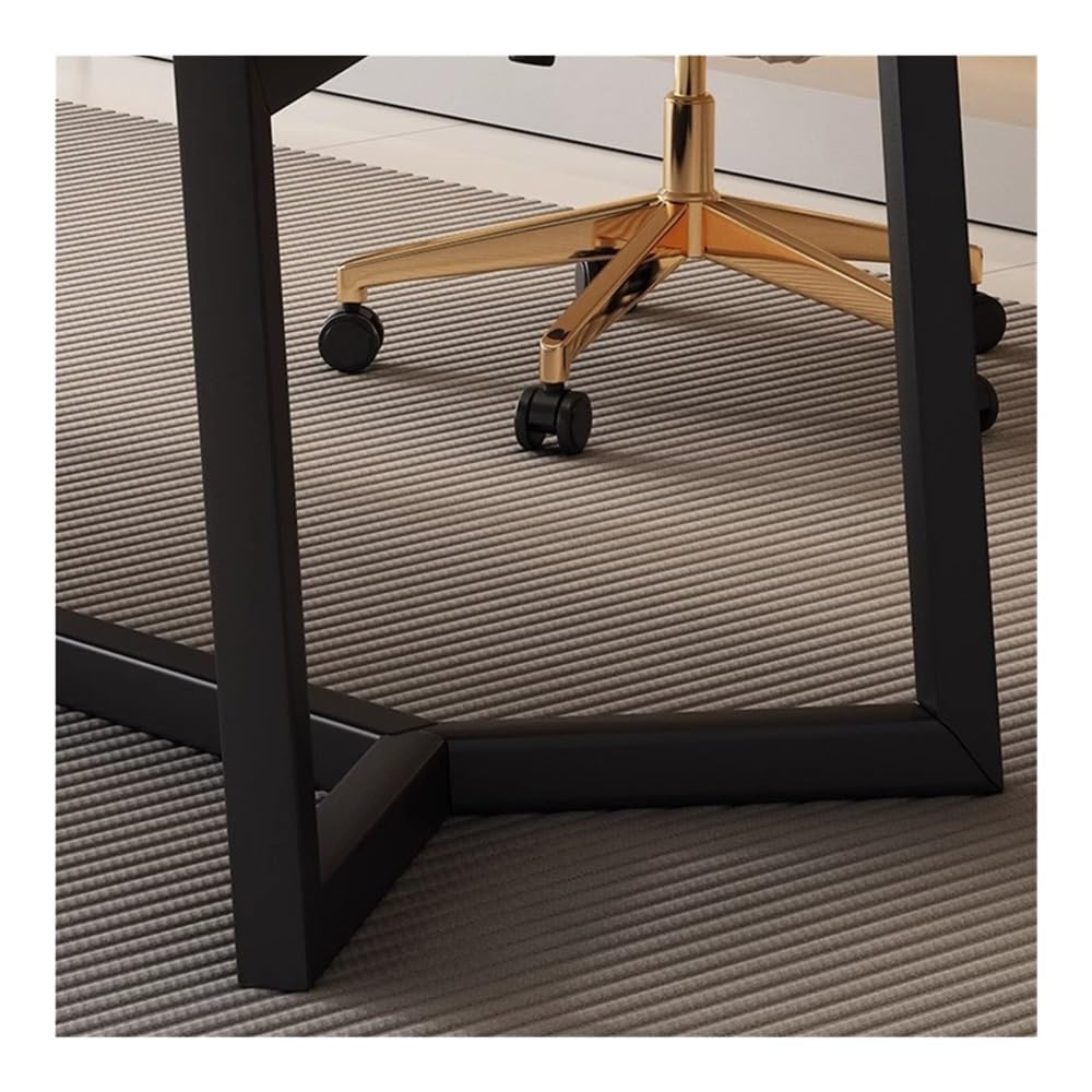 WalnutDesk do domowego biura 160 cm Wortat z czarną metalową podstawą 2 Ders i wbudowanym ładowaniem StatWriting Table