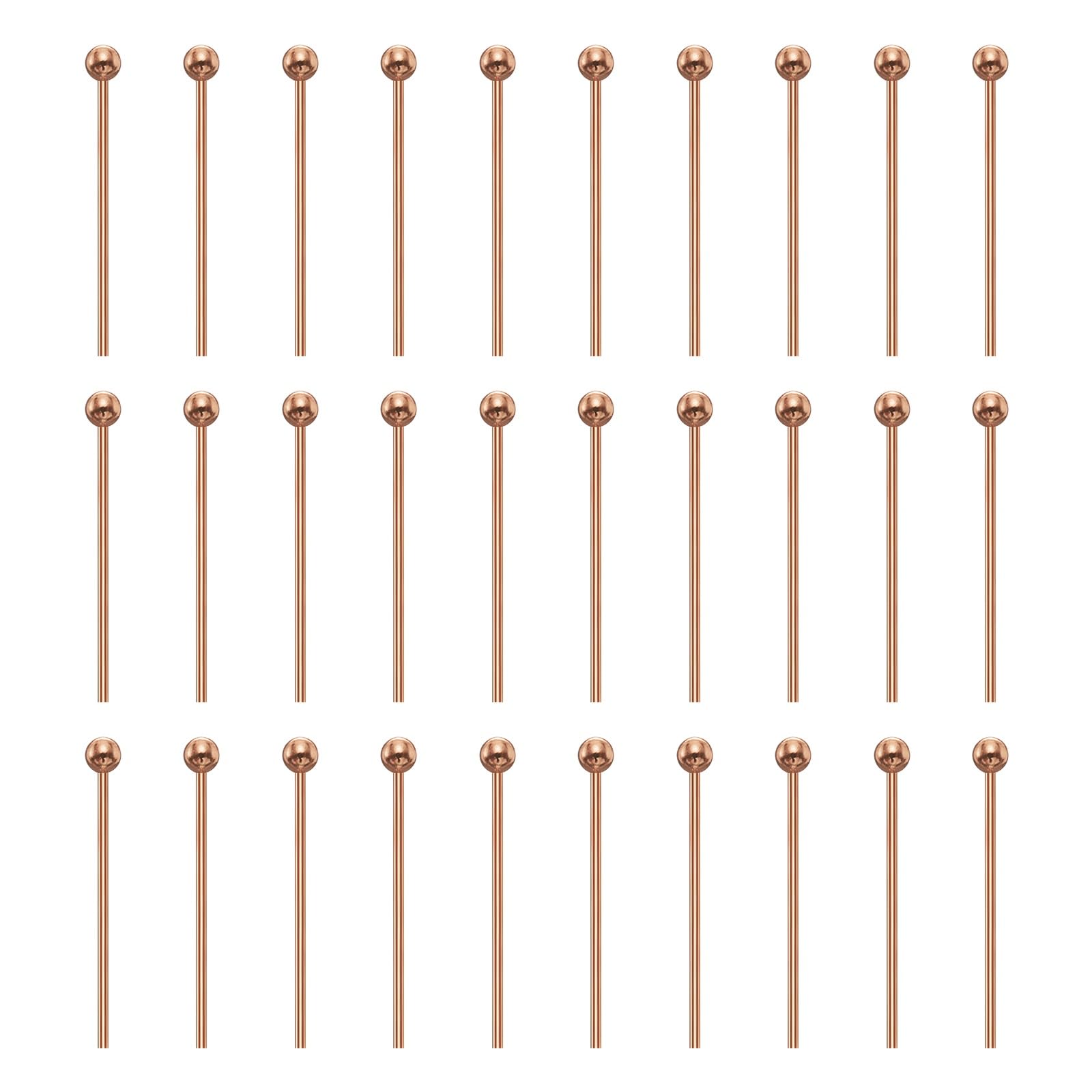 sourcing map 100pcs Ball Head Pins 0.63" 16mm Round Head Pins,Rose Gold
