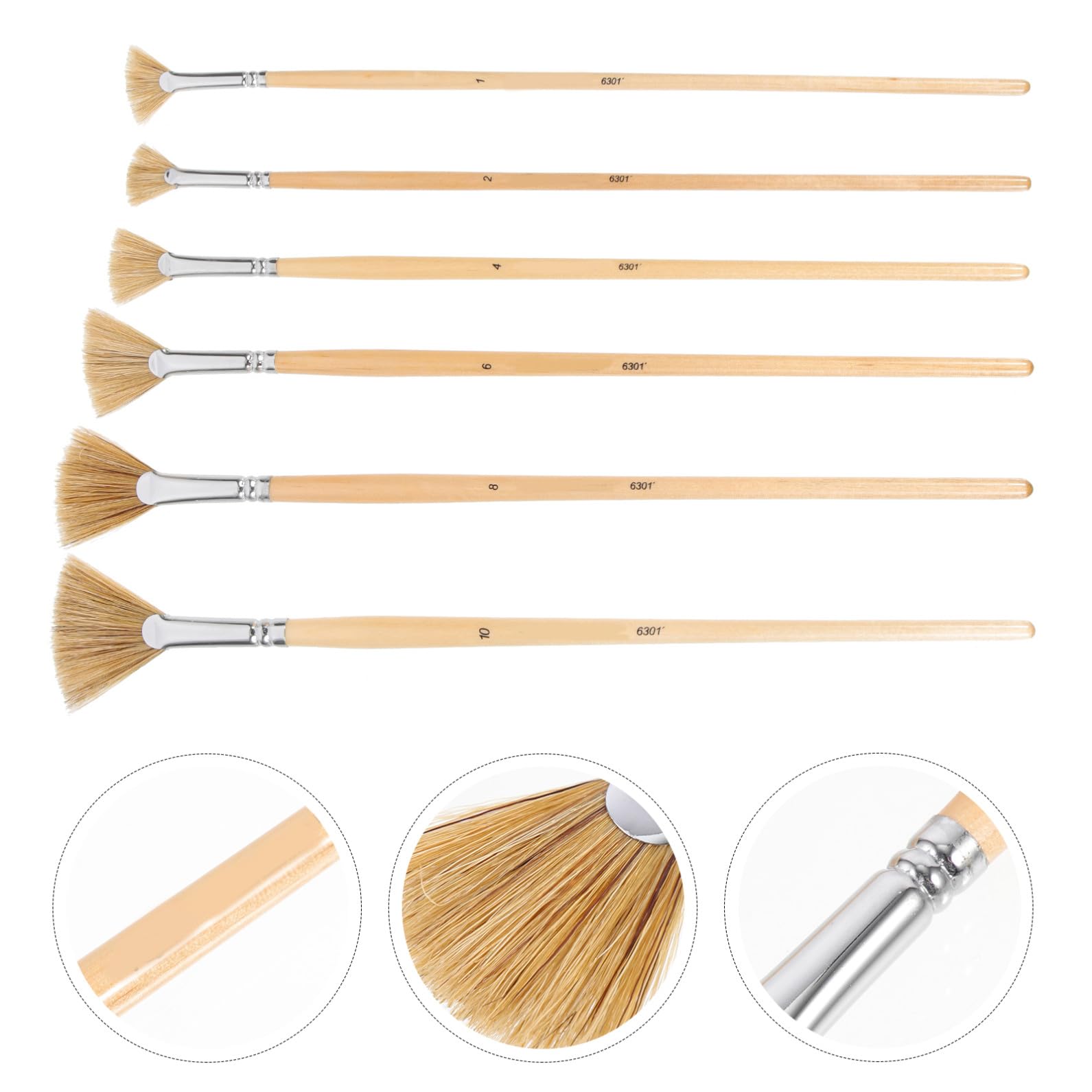 VILLCASE 18stücke Teiliges Set Fächerpinsel Für Und Ölfarben Vielseitige Malpinsel Für Details Geeignet Für Kunstprojekte Schul Und Freizeitaktivitäten