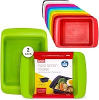 Vista 14 de Rapid Ramen - Olla para cocinar ramen en microondas, libre de bisfenol A (BPA), apta para lavavajillas, perfecta para residencia universitaria, Rosa