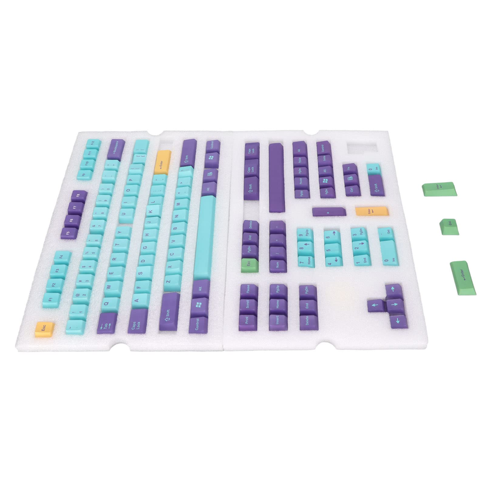 DIY 150 Klawiszy 5 Stron Sublimowany Zestaw Nasadek na Klawisze z PBT dla Klawiatur Mechanicznych o Wysokości Cherry Keycap dla Miłośników Angielskiej Klawiatury (Dla GMK Skeleton King)