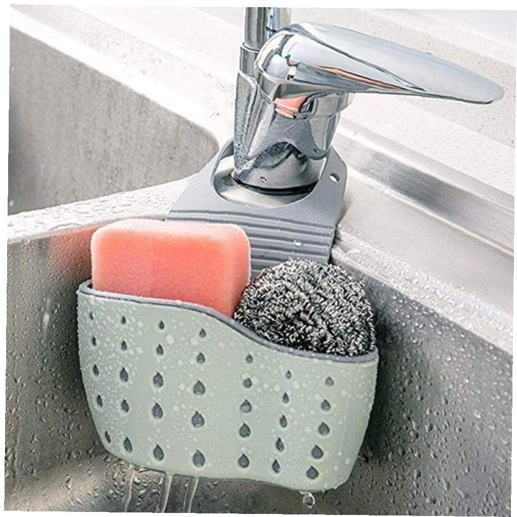 Angoter 1Pc Kitchen Tools Organizer Bathroom Dish Drying Rack Toilet Sink Suction Sponge Holder Kitchen Dish Drainer Random Color