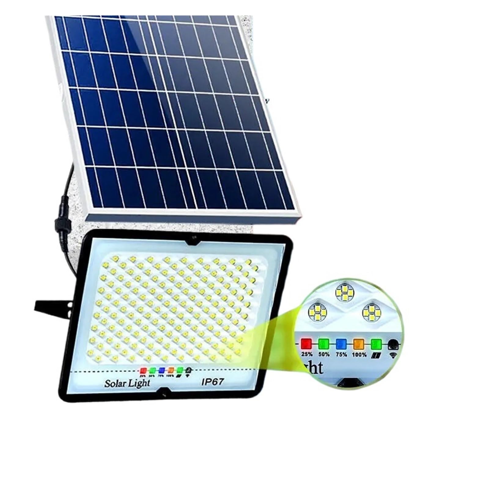LNHHG Solar Flood Light Outdoor Solar Floodlight IP67 Waterproof Light LED Energy-saving Remote Control High Brightness Courtyard Garden for Garden Driveway Garage Patio(300W)