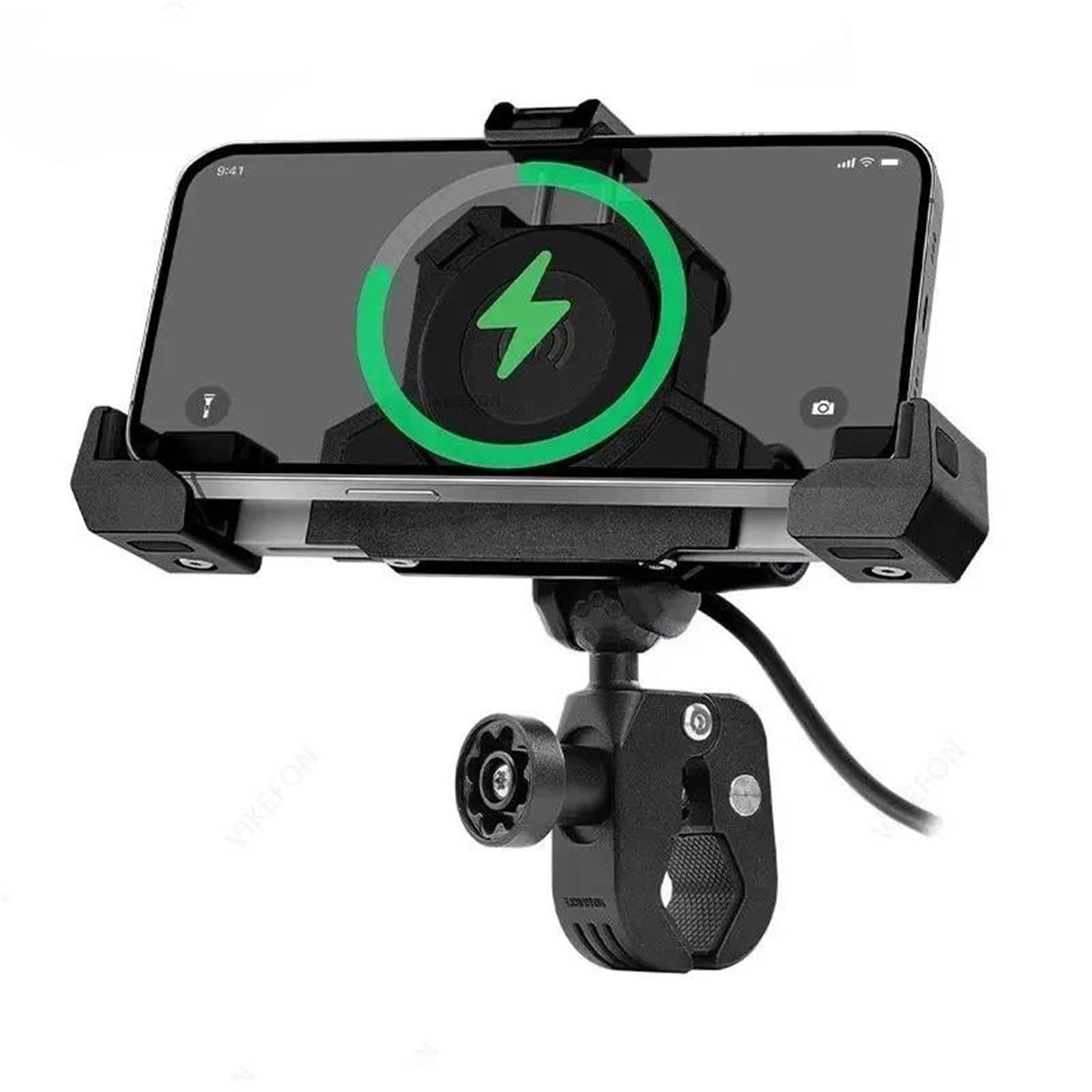 Handy-Navigationhalterung para Soportes para Teléfonos Inteligentes | Soporte fijo triángulos teléfono móvil, absorción golpes motocicleta, soporte navegación carga inalámbrica