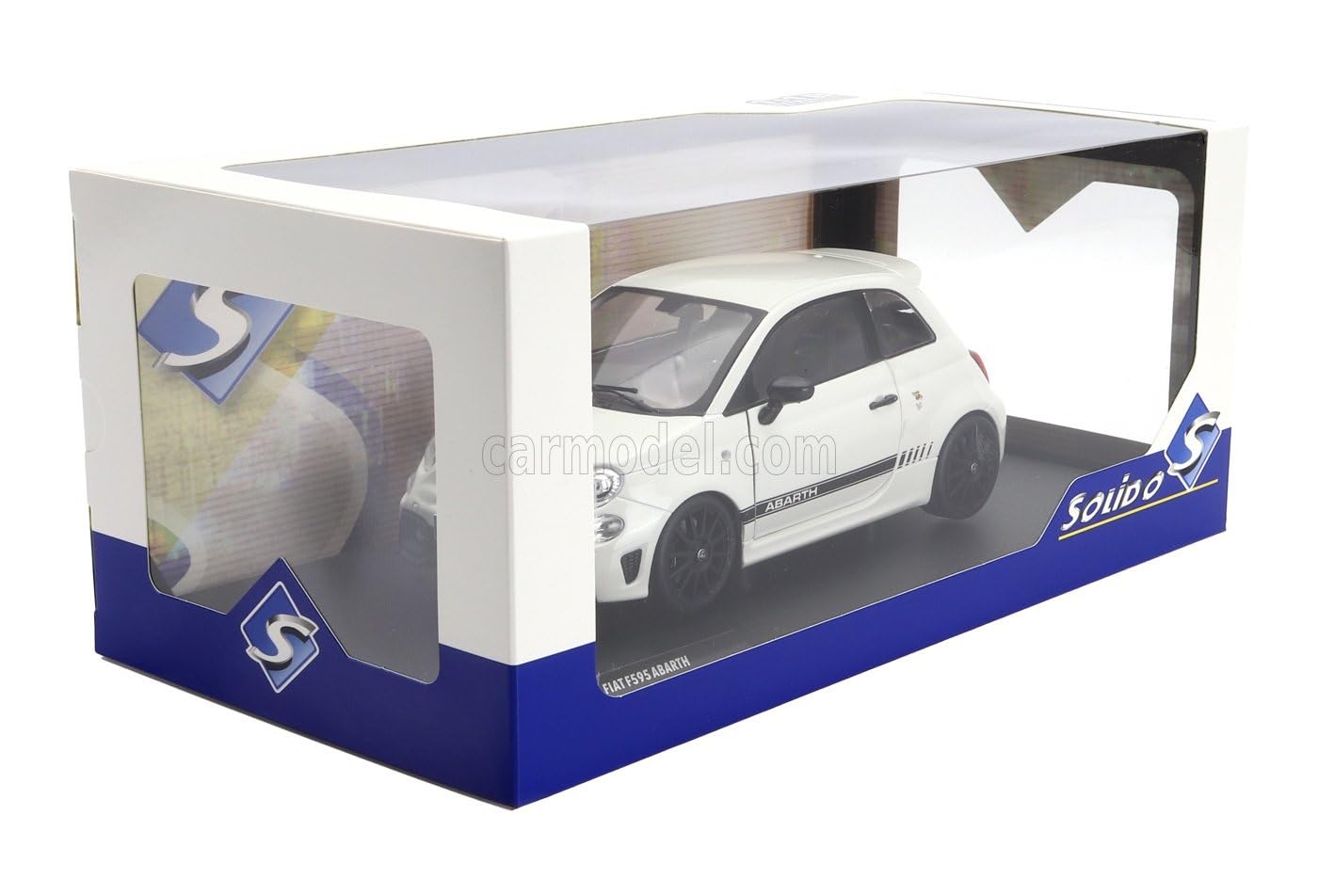 SOLIDO FIAT ABARTH 500 ホワイト　 1/18 1/18 Scale Fiat 500 Abarth Diecast Model Car By Solido: 1/18 Scale