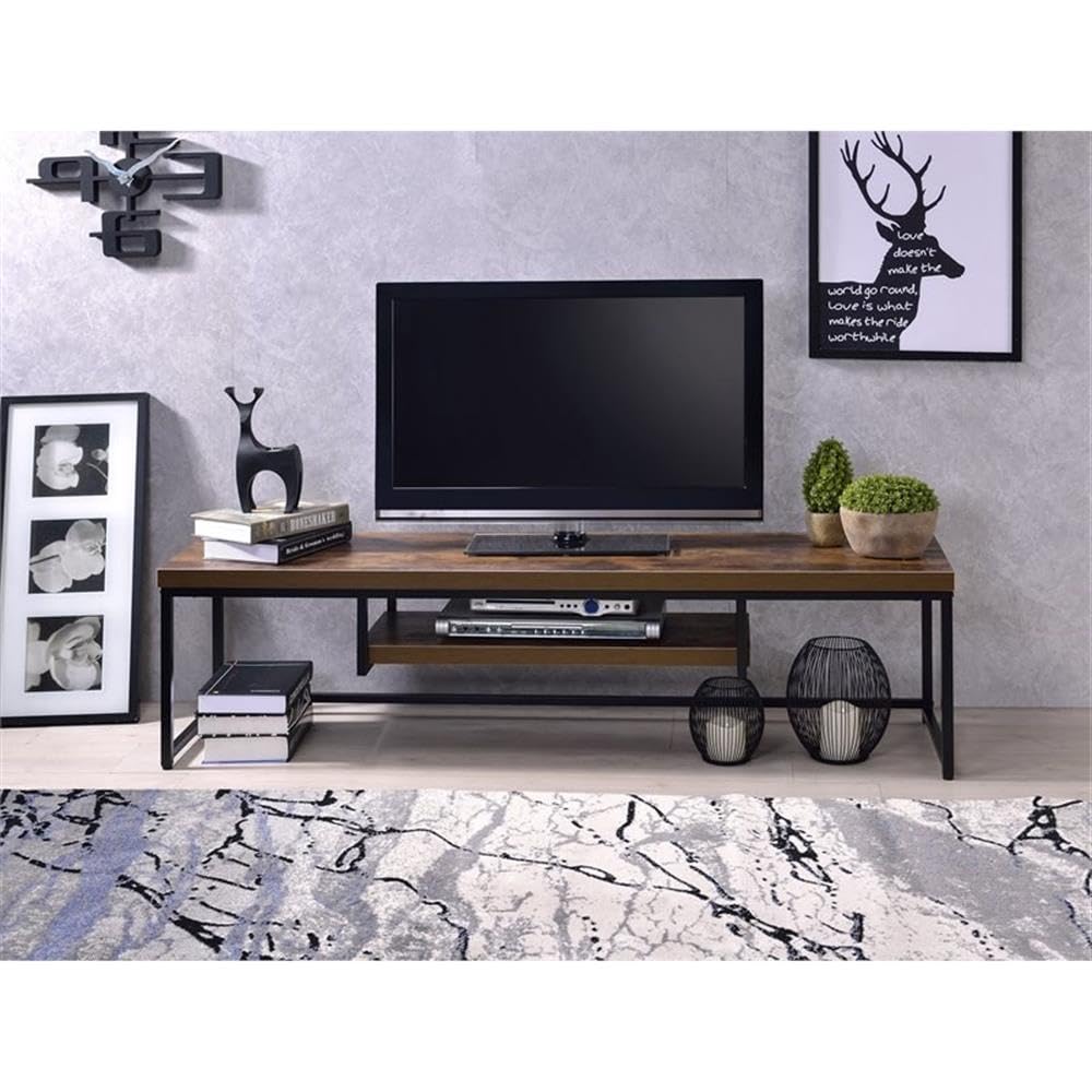 Amazon.com: Acme Bob Rectangular Wooden TV Stand with Shelf in