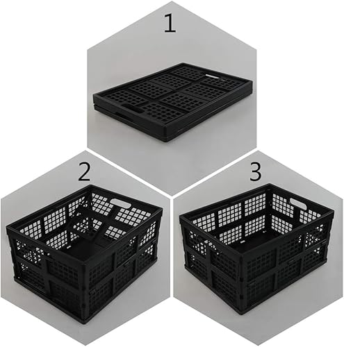 Miniatura 3 de Contenedores de almacenamiento plegables de 34 cuartos de galón, caja plegable, caja de leche, 3 paquetes