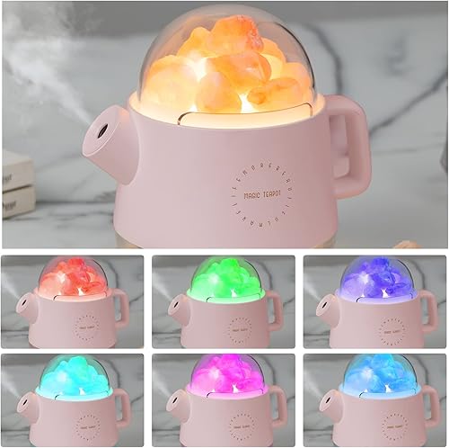 Miniatura 2 de Difusor de lámpara de sal, humidificador de niebla fría 3 en 1 y difusor de aromaterapia y lámpara de sal del Himalaya, humidificador de nano spray