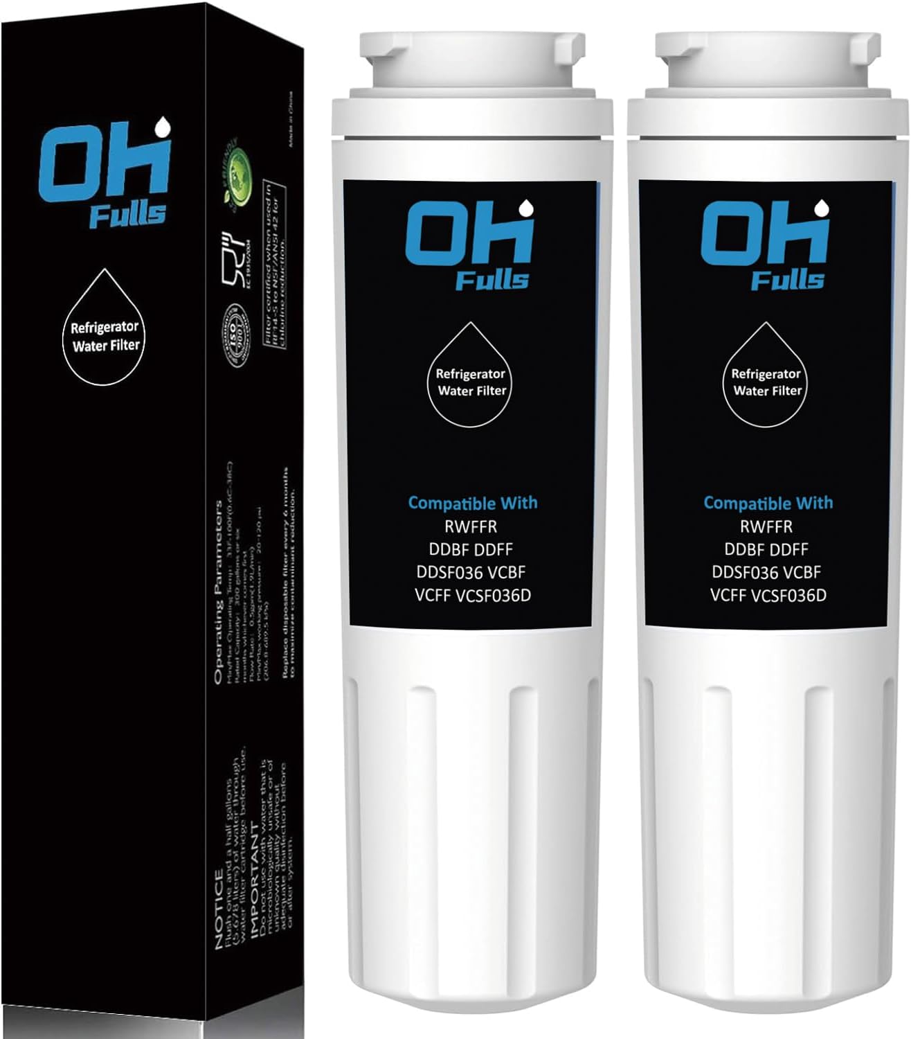 OHFULLS RWFFR Viking Water Filter, Compatible with DDBF