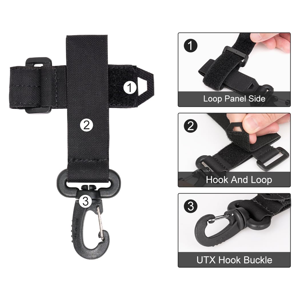 Supporto tattico per guanti, cinghia per arrampicata, portachiavi, gancio multiuso per guanti, 500D Nylon