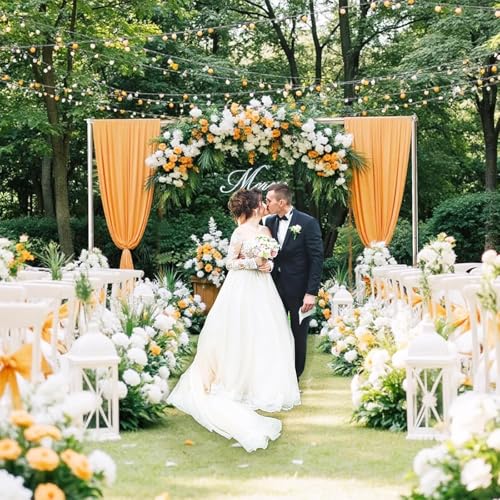 Heavy Duty Pipe and Drape Frame Kit 10x10ft Adjustable Height/Width Photography Background Support Poles All-Metal Construction Backdrop Stand for Party, Birthday, Wedding - Silver - image 2