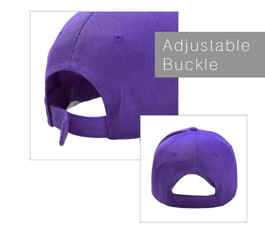 Image of Gelante Adult Plain Baseball Cap Hat Classic Adjustable Size for All Seasons