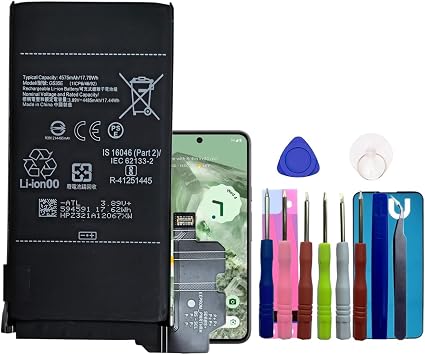 Pattaya GS35E for Pixel 8 Replacement Battery, New GS35E Battery Compatible with Pixel 8 GKWS6, G9BQD, GA04851-US, GZPFO, GPJ41 with Repair Tools