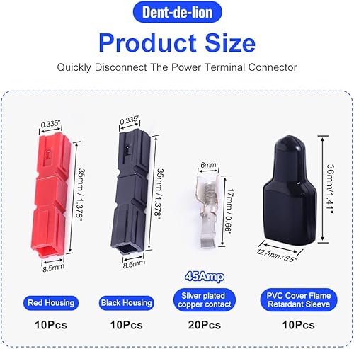 Miniatura 2 de 45A Conecte rápido Baterías Conector de batería Conectores modulares Desconexión rápida (30PCS)