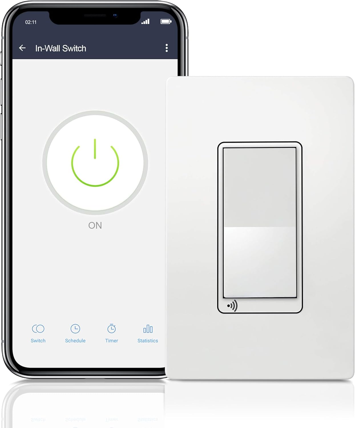 TOPGREENER Smart Wi-Fi Switch, Control Lighting from Anywhere, in-Wall, Single Pole or 3-Way, No Hub Required, Works with Amazon Alexa and Google Assistant, TGWF15S, White