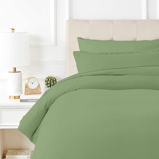 Ashton Sheets 600 Thread Count 1Pc Duvet Cover, 100% Long Staple Egyptian Cotton Quilt Cover, Silky Soft, Breathable with Hidden Zipper Closure(Sage Green, California King/King)