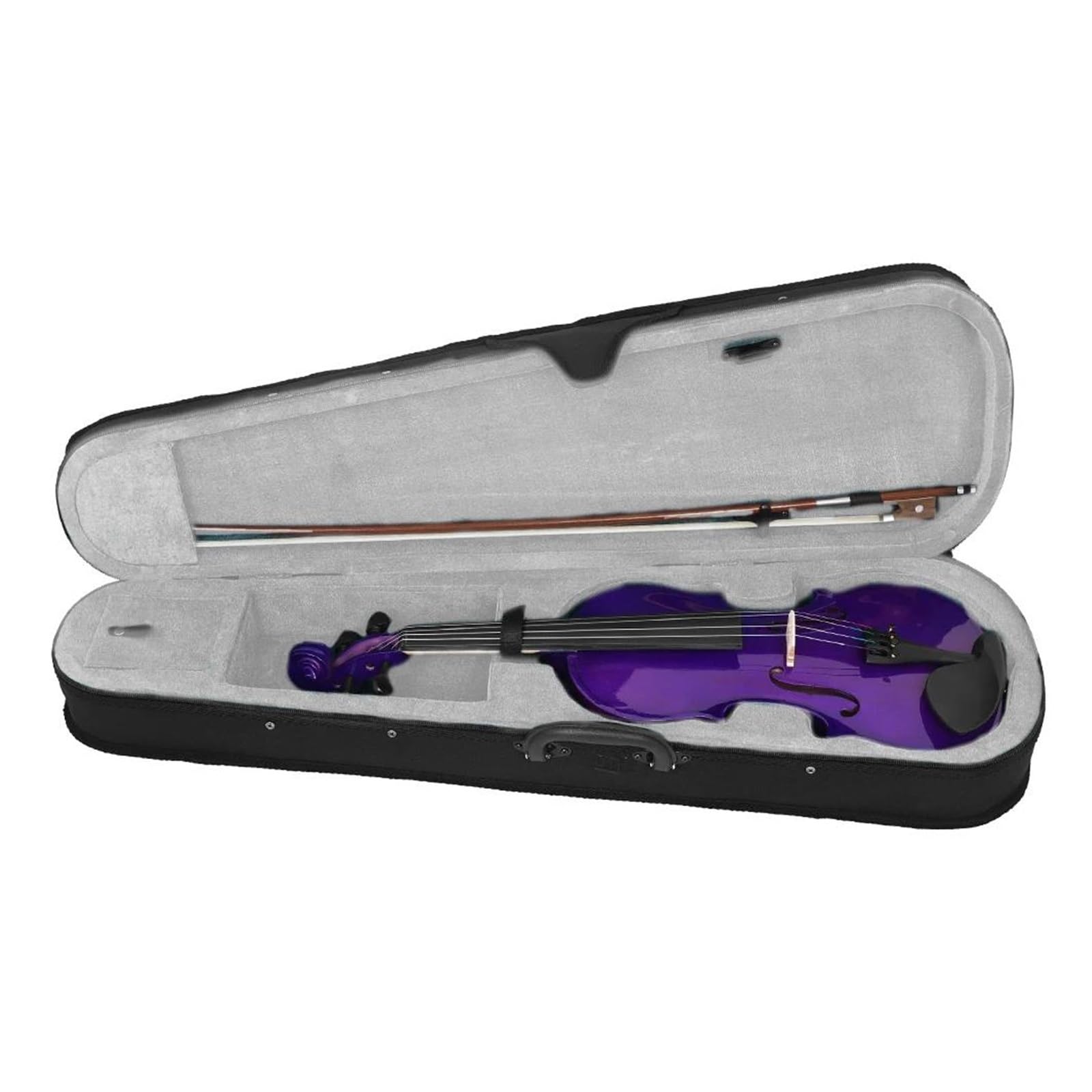 Zestaw Skrzypcowy 4/4 Fioletowy Materiał Z Drewna Lipowego Akcesoria Do Instrumentów Muzycznych Profesjonalne Zastosowanie Instrumenty Strunowe Skrzypcowe(Purple SET)