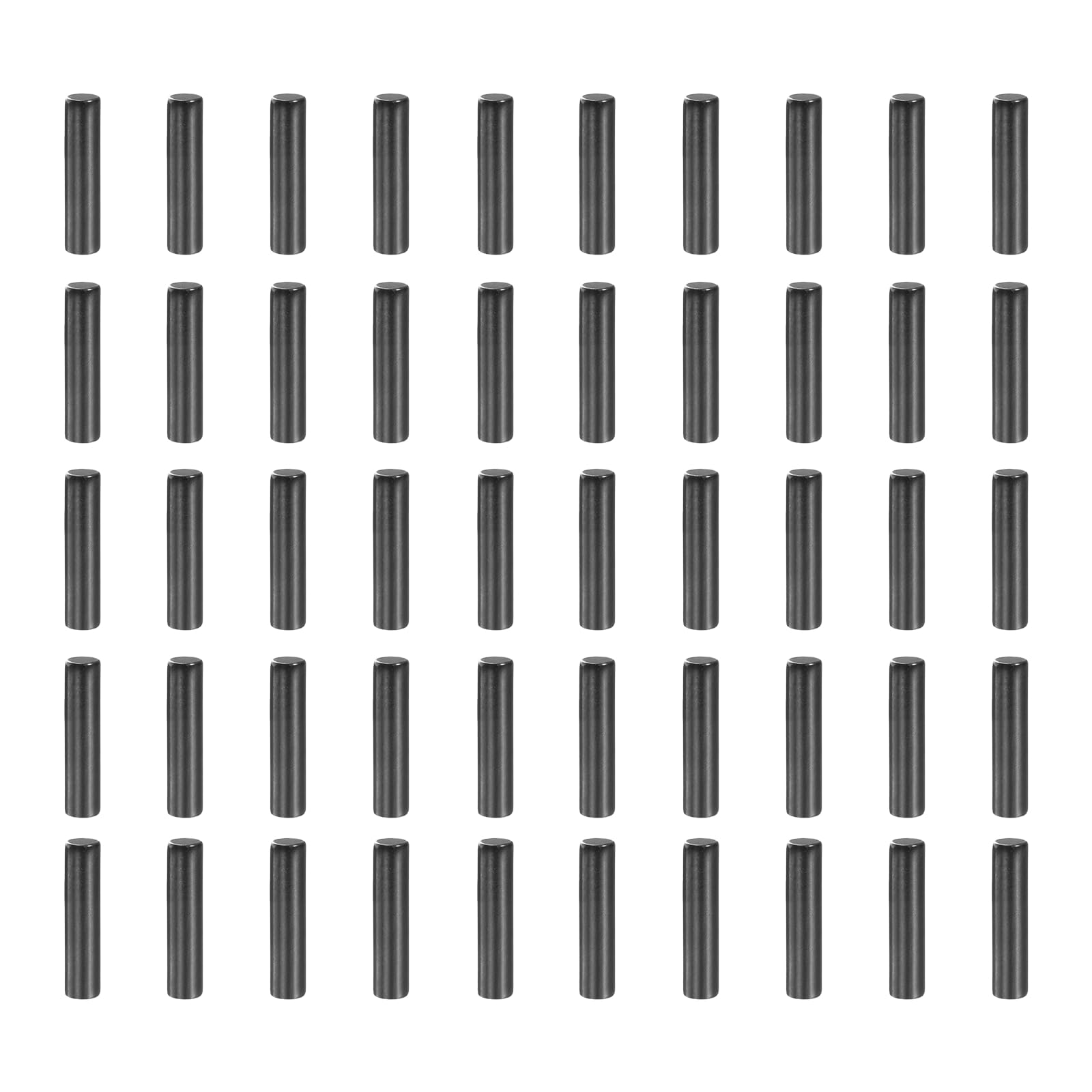 sourcing map 50Pcs 2mm x 8mm Dowel Pins, 304 Stainless Steel Cylindrical Shelf Support Pegs Chamfered End Pin Rod Fasten Elements Metal Shelf Pegs, Black โ image 1