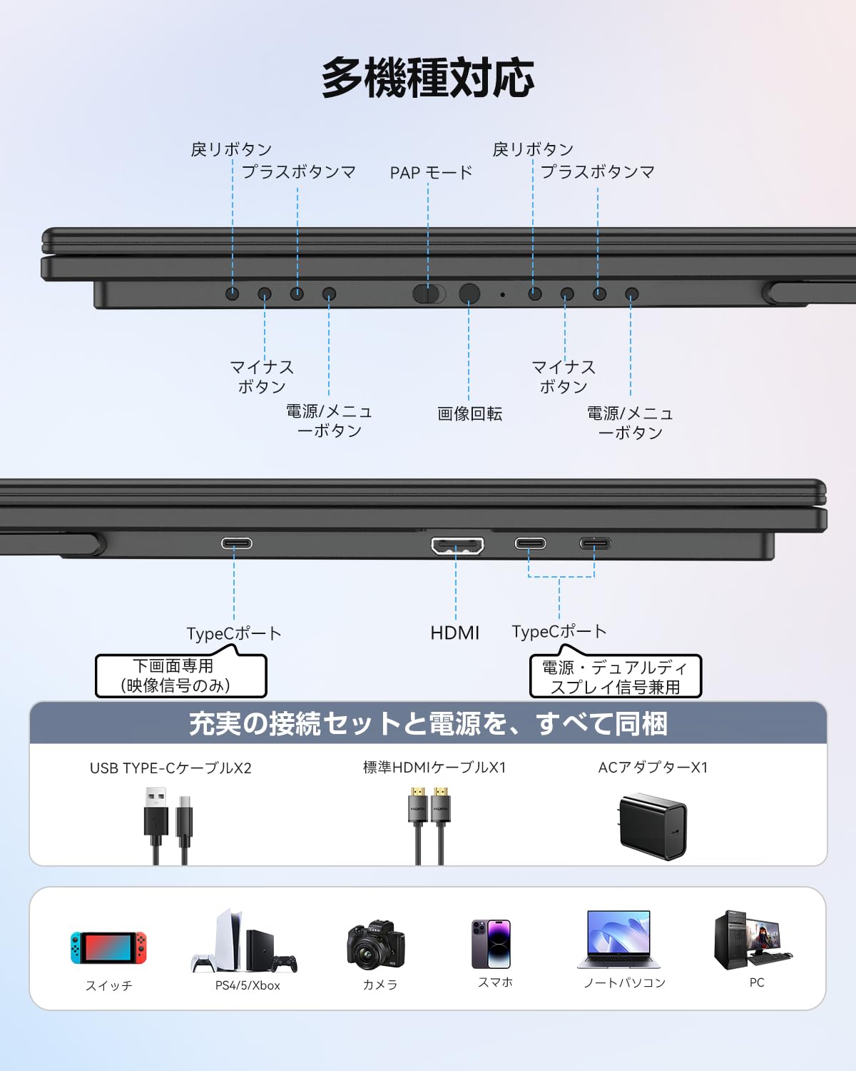 Amazon.co.jp: EVICIV デュアル モバイルモニター 23.8インチ 100Hz