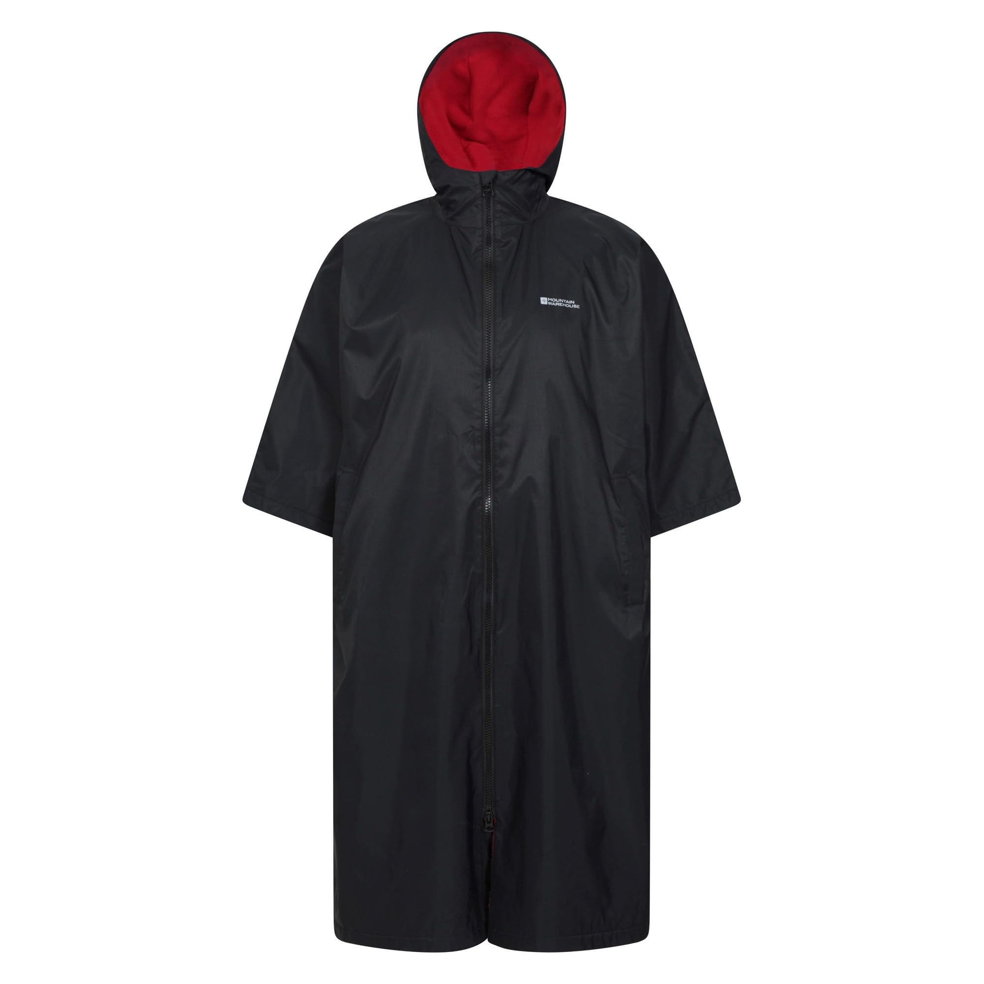 Mountain Warehouse Men's Black Coastline Water-Resistant Changing Robe - Fleece Lined Xxs