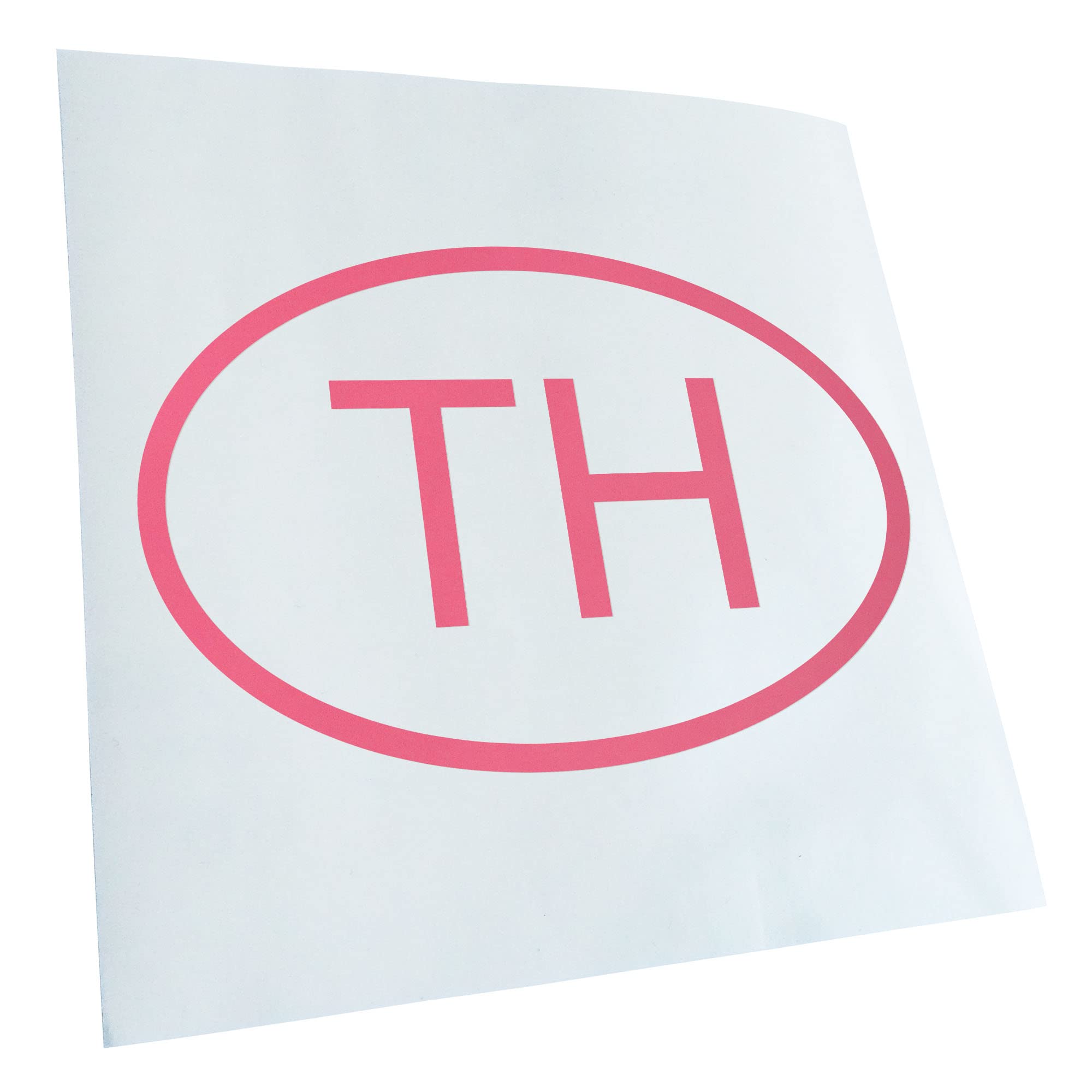 Kiwistar - Car Sticker - Light Pink - 15 x 10 cm Thailand TH - Rear Window Car Sticker Weatherproof for Car Truck Moped Truck - Sticker Exterior Self-Adhesive Tuning Accessories for Window Vehicle