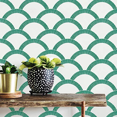 Tempaper Papel pintado de mosaico verde esmeralda extraíble 3