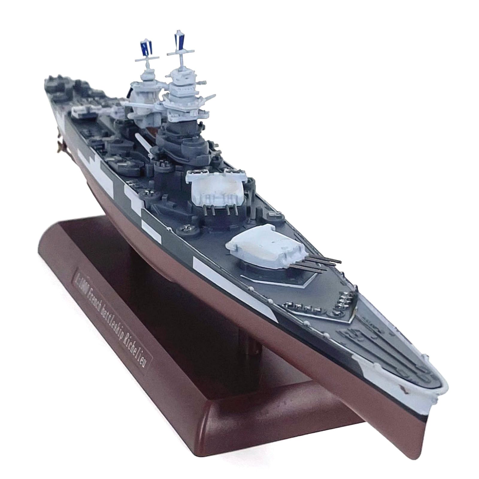 TECKEEN 1: 1000 Scala Francese Battleship Richelieu Battleship Lega Modello Nave da guerra Modello Militare Diecast Nave Modello per Collezione