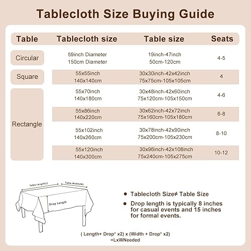 Mantel rectangular de pastoral con borlas, mantel de algodón y lino, resistente al polvo y a las arrugas, lavable, decoración de granja, picnic y