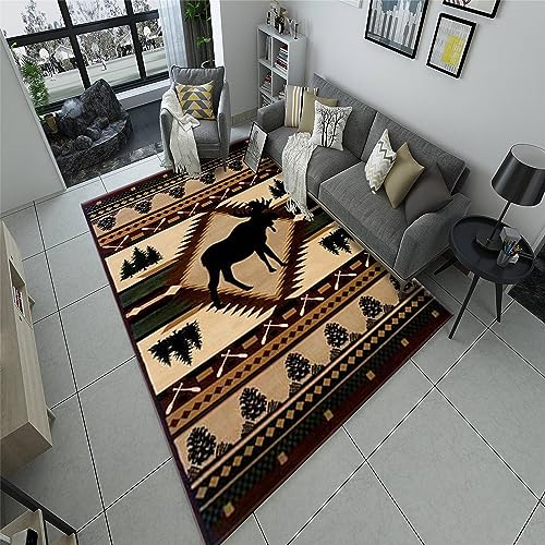Deer-Area-Rug-3x4ft-Wild-Animal-Plant-Print-Rug-Western-Style-Rustic-Rug-for-Living-Room-Indoor-Non-Slip-Washable-RugsCarpet-for-Bedroom-Living-Room-Kitchen Deer Area Rug 3x4ft Wild Animal Plant Print Rug Western Style Rustic Rug for Living Room Indoor Non Slip Washable RugsCarpet for Bedroom Living Room Kitchen