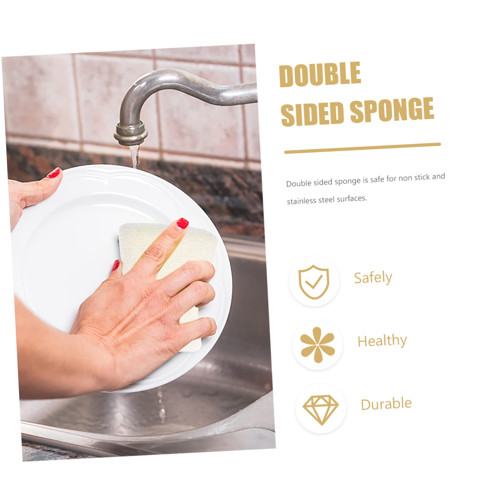 Amosfun 30piezas Esponjas De Limpieza para Platos De Esponjas Reutilizables para Cocina Fregado Sin Rayar para Utensilios y Sartenes
