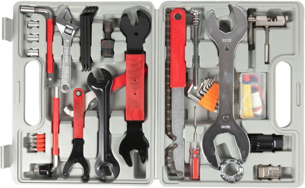 ON BIKE Kit Riparazione Bici in Valigetta 44 Pezzi – Universale per MTB, City Bike e Corsa – Attrezzi Completi in Valigia da 3,05 kg per Manutenzione e Interventi Rapidi