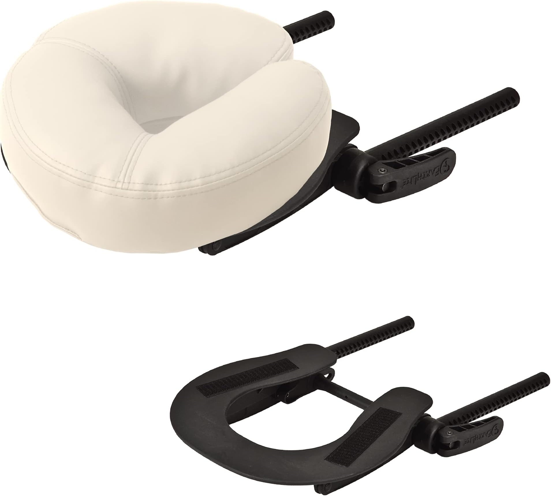 Massage Table Face Cradle Deluxe Adjustable - Massage Table/Massage Chair Headrest Platform with Face Pillow, Vanilla Crème