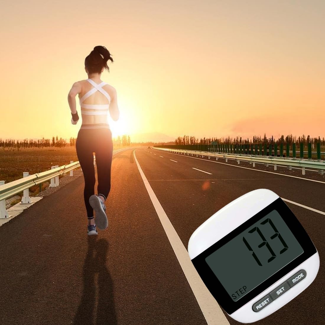 Podomètre pour la Marche, Podomètre 3D pour la Marche,Mini Podomètre, Pedometer Bracelet, Compteur de Pas avec Clip, Compteur de Pas à Clipser pour Femmes et Hommes Compteur de, multicolore