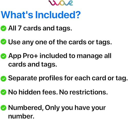 Miniatura 3 de Paquete de 7 tarjetas de visita digitales y etiquetas inteligentes, sin límites de suscripción o aplicaciones, sin tarifas de actualización ocultas,