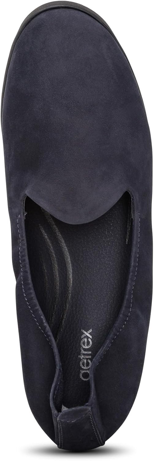 Aetrex Women's Liz Orthopedic Slip on Women Shoes Arch Support Inserts Ballet Flats Shoes for Women - Plantar Fasciitis Shoes Womens Ballet Flats