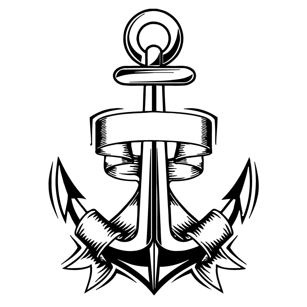 Anchor Wall Decal Vinyl Sticker Decals Sea Ocean Nautical Anchor Marine Decor Stickers Kids Baby Nursery Bathroom Bedroom Dorm Art ZX221