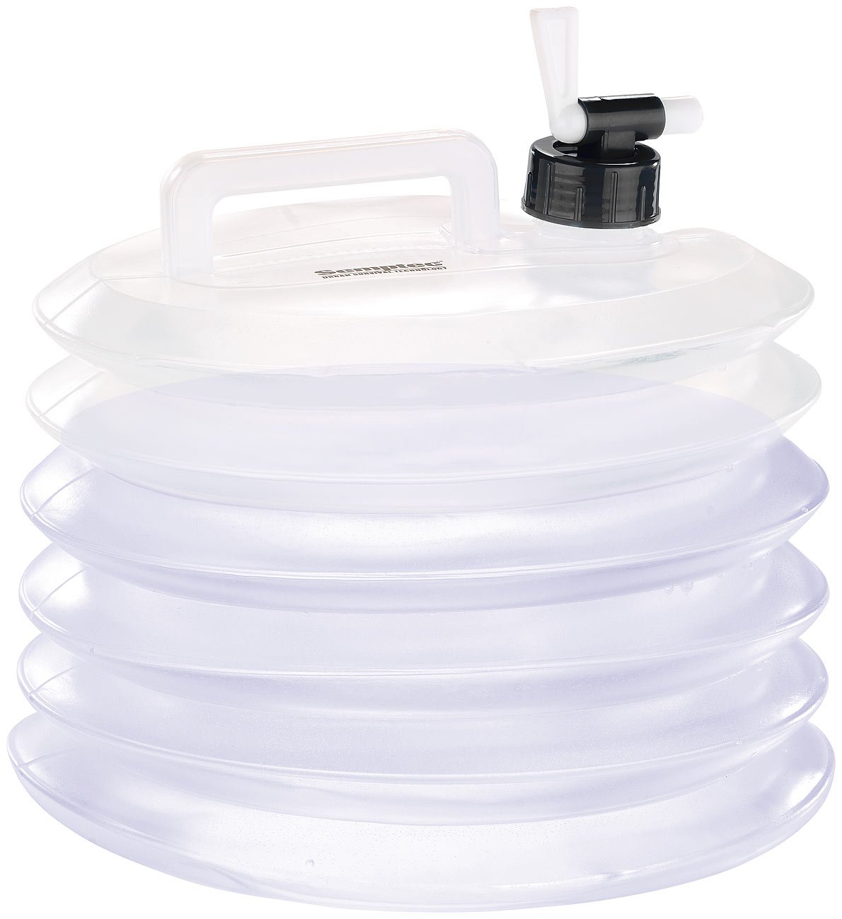 Semptec Urban Survival Technology Getränkekanister: Faltbare Wasserkanister mit Zapfhahn, 15 Liter, rund, 3er-Set (Wasserkanister mit Hahn, Camping, lebensmittelecht, Zelt)