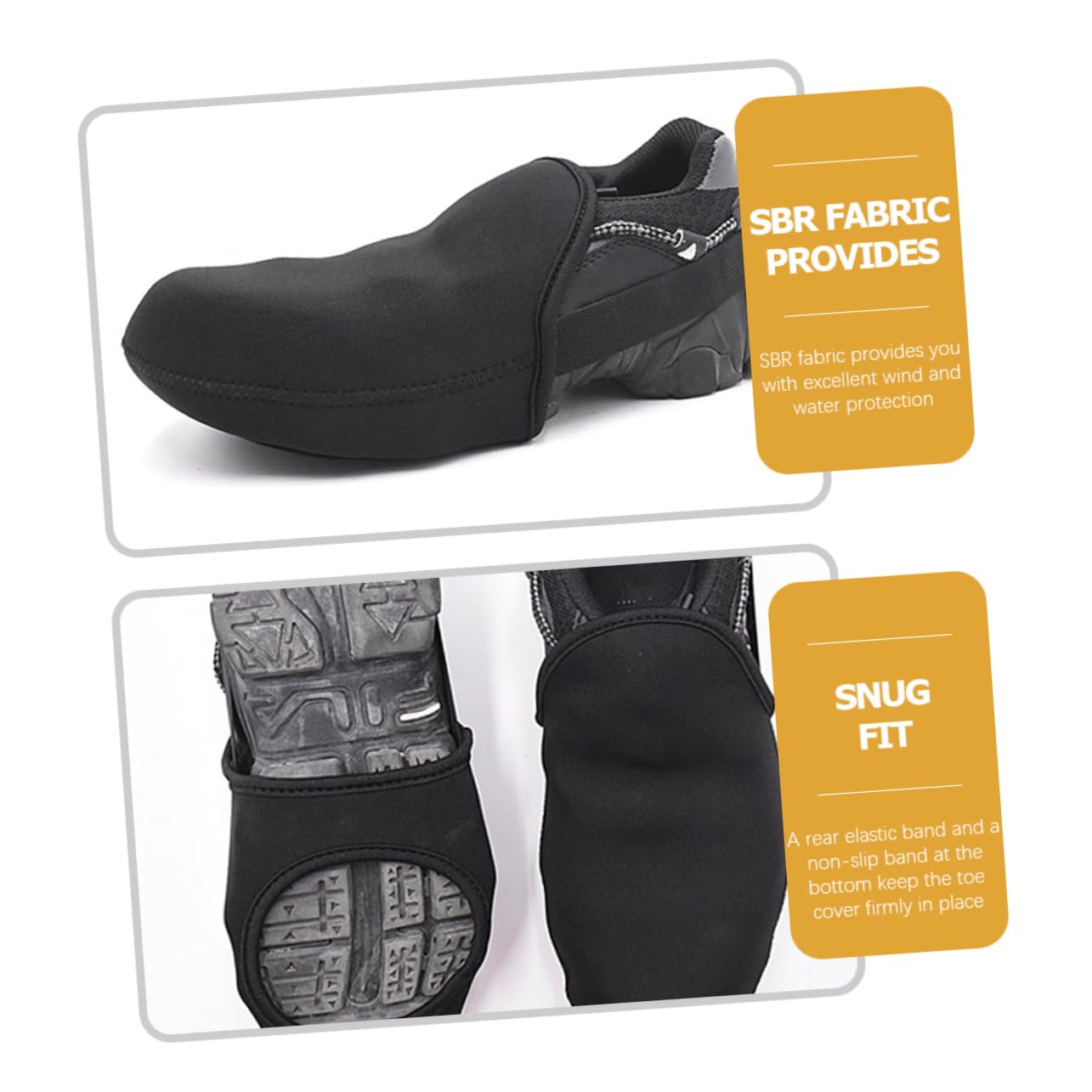 Toyvian Cubrezapatillas de Ciclismo Protector Lana Tobillo Proteger mi Cubierta de Zapato a Prueba de Lluvia en Bicicleta Cubiertas de Zapatos Calientes Sobrecoste Neopreno Negro