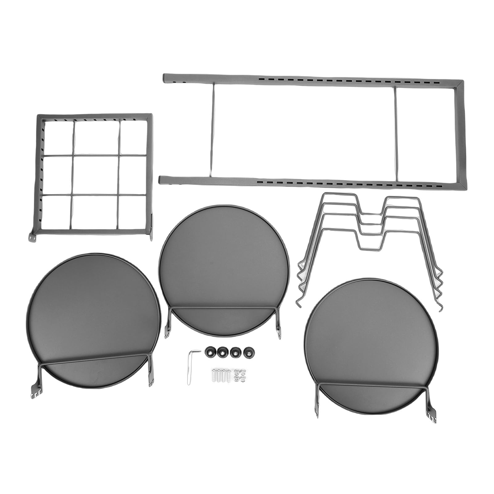 Sonew Soporte de Almacenamiento Debajo del Gabinete de 4 Niveles para Ollas Sartenes Utensilios de Cocina Frutas Verduras y Especias – Estante de Acero al Carbono con Diseño Compacto