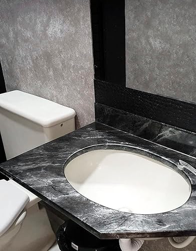 Adesivo para Pia Mármore Silver Black Impermeável