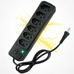 Régua Extensão Elétrica 6 Tomada Filtro Linha Bivolt Com Fusível Resistente PREMIUM