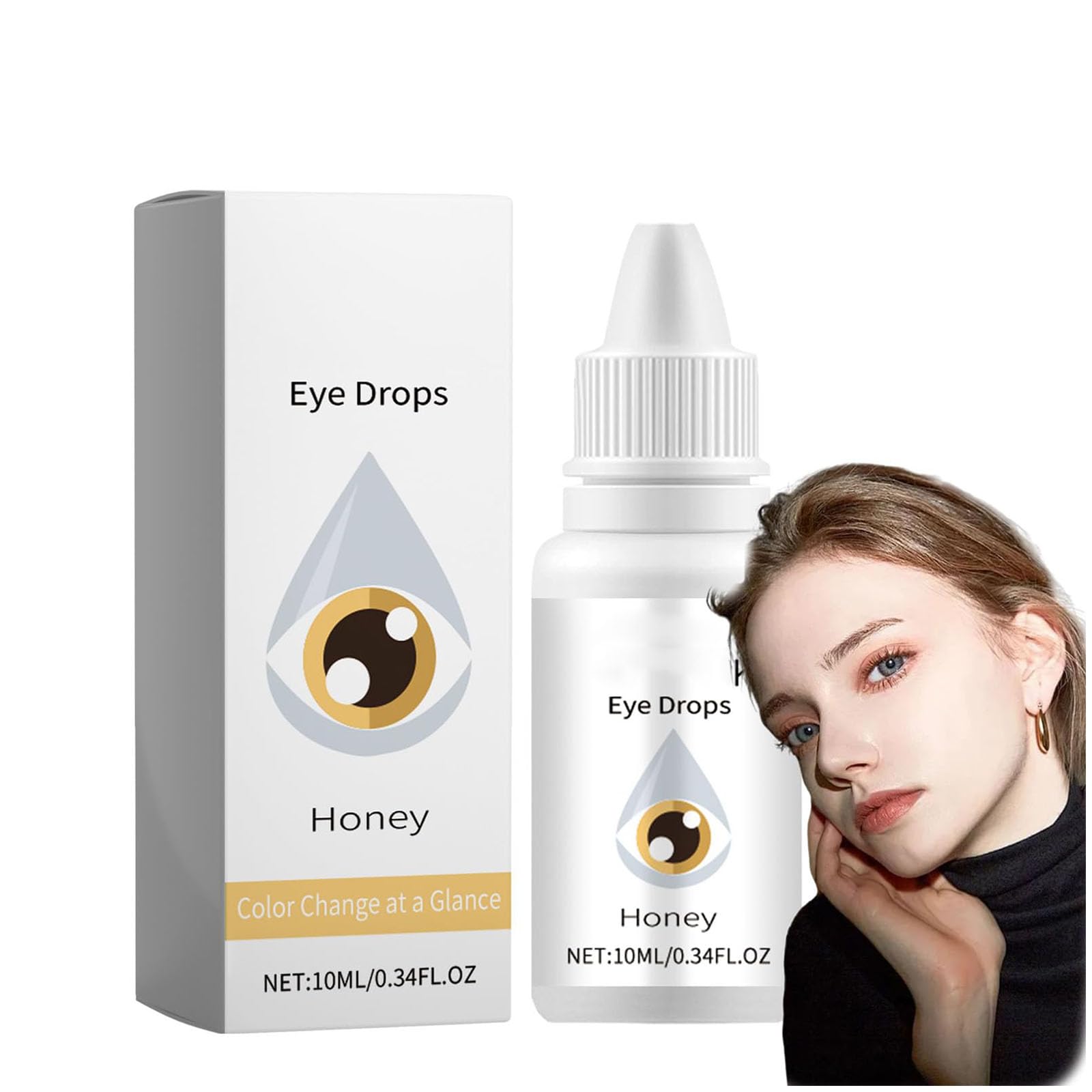 Generic Fancy Drops Change Your Eye Color, Fancy Drops Change Eye Color, Fancy Drops Color Changing Eye Drops, Irisink Eye Drops, Eye Color Changing Drops, Change Eye Color Drops (Honey)