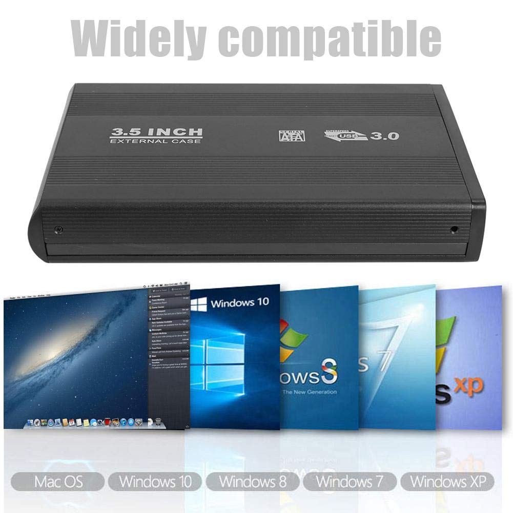 Box Esterno USB Per HDD IDE 3,5" - Con Alimentatore, Alluminio Nero - Foto 9