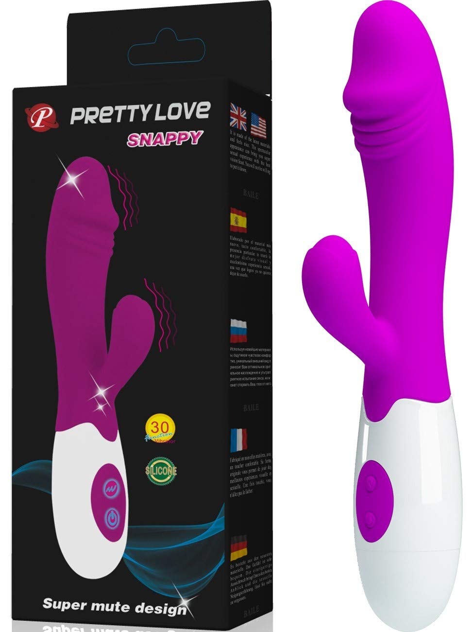 Baile Sex Toys Pretty Love Snappy Silicone Vibrator 30 Speeds :  Amazon.co.uk: Health & Personal Care
