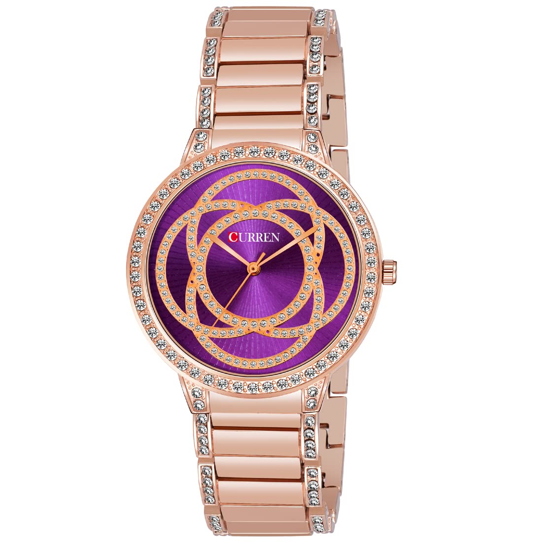 CURREN 3480 Fashion Casual Stainless Steel Watches Womens Dress Rhinestone Quartz Wristwatch Ladies Gifts Rose Gold (B0B7WG6KHR) Amazon Price History, Amazon Price Tracker