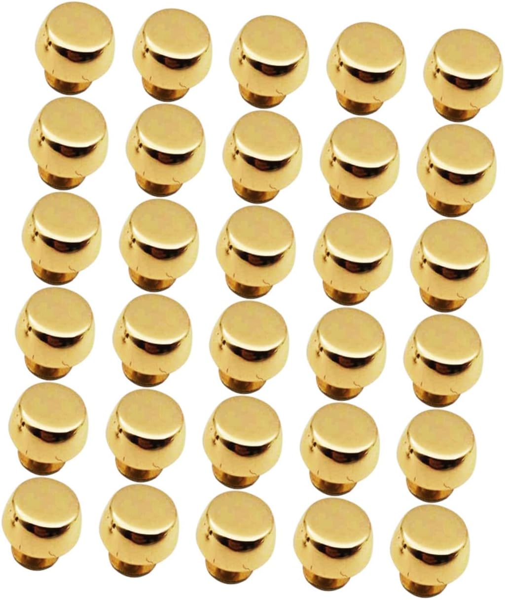 30pcs Zine Handbag Rivets for Bag Making Foot for Leather Crafting Decorative Nailheads for Purses and Shoulder Bags