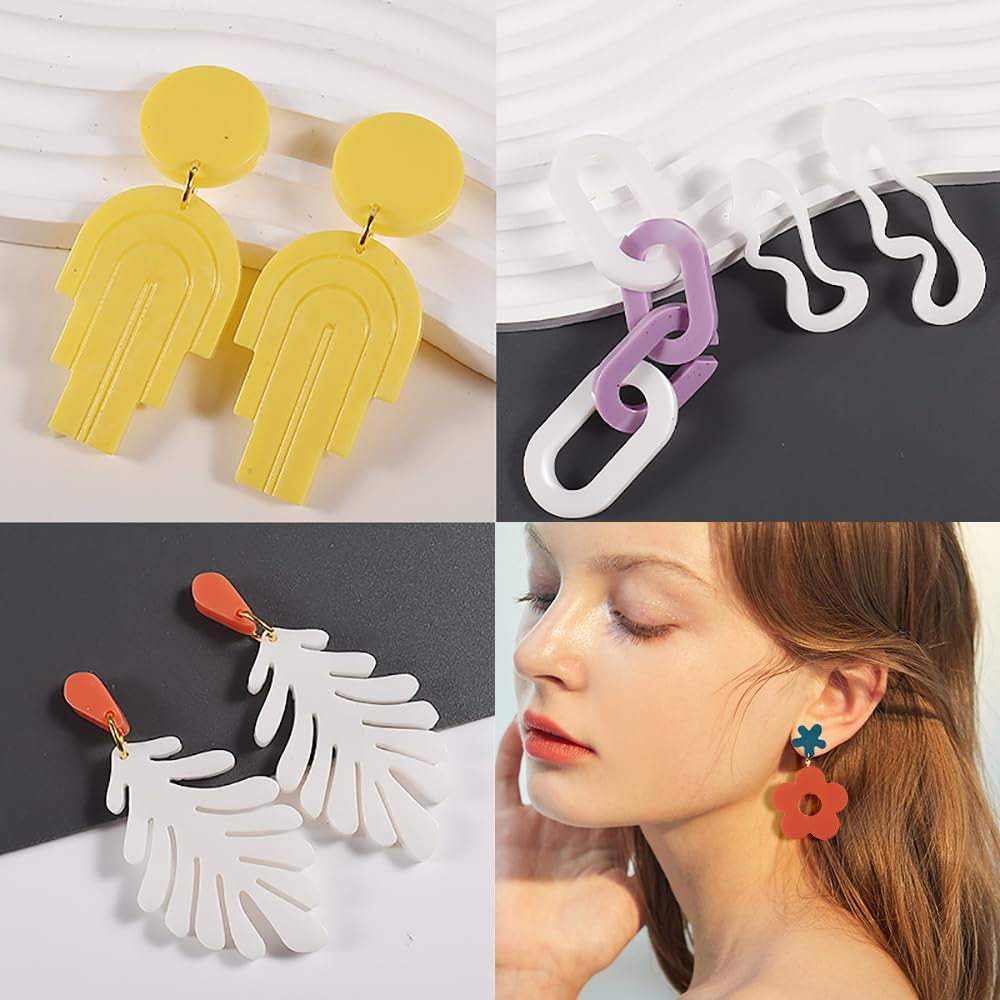 LYTIVAGEN Kit 245 Pezzi Stampi In Silicone Per Gioielli In Resina | Stampo Per Orecchini, Ciondoli, Con Ganci E Anelli, DIY