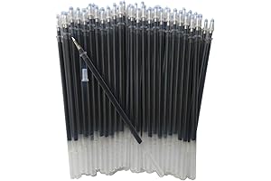 Gel Pen Refills 0.5mm Black Bulk, Length 130mm, Easy Drying, Smooth Writing,...