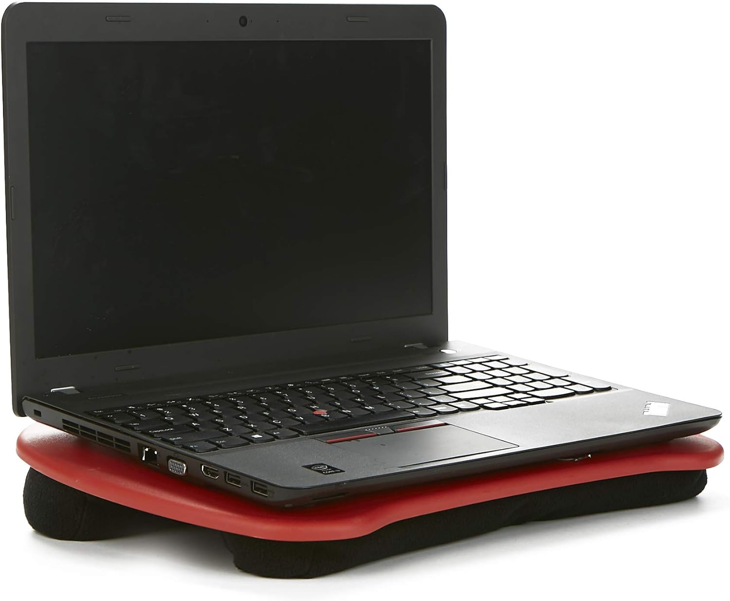 Mind Reader Portable Laptop Lap Desk with Handle, Built-in Cushion for Comfort, Black : Electronics