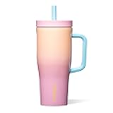 Corkcicle Cruiser Insulated Tumbler with Handle & Straw - Triple-Insulated - Leakproof Travel Mug - BPA-Free - Summer Drinkware Gift - Keeps Drinks Ice Cold - 22 oz - Lover